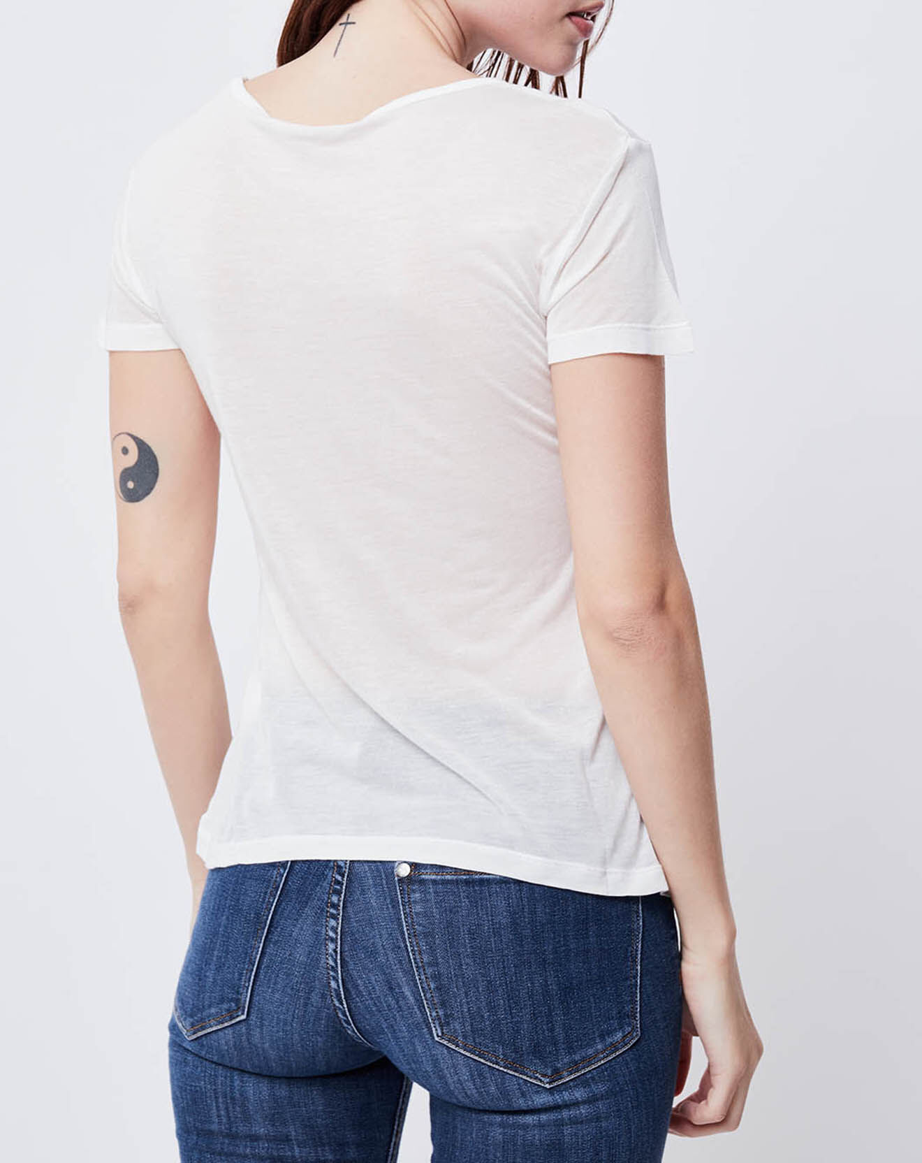 John Galliano T-Shirt  fin imprimé blanc cassé/multicolore