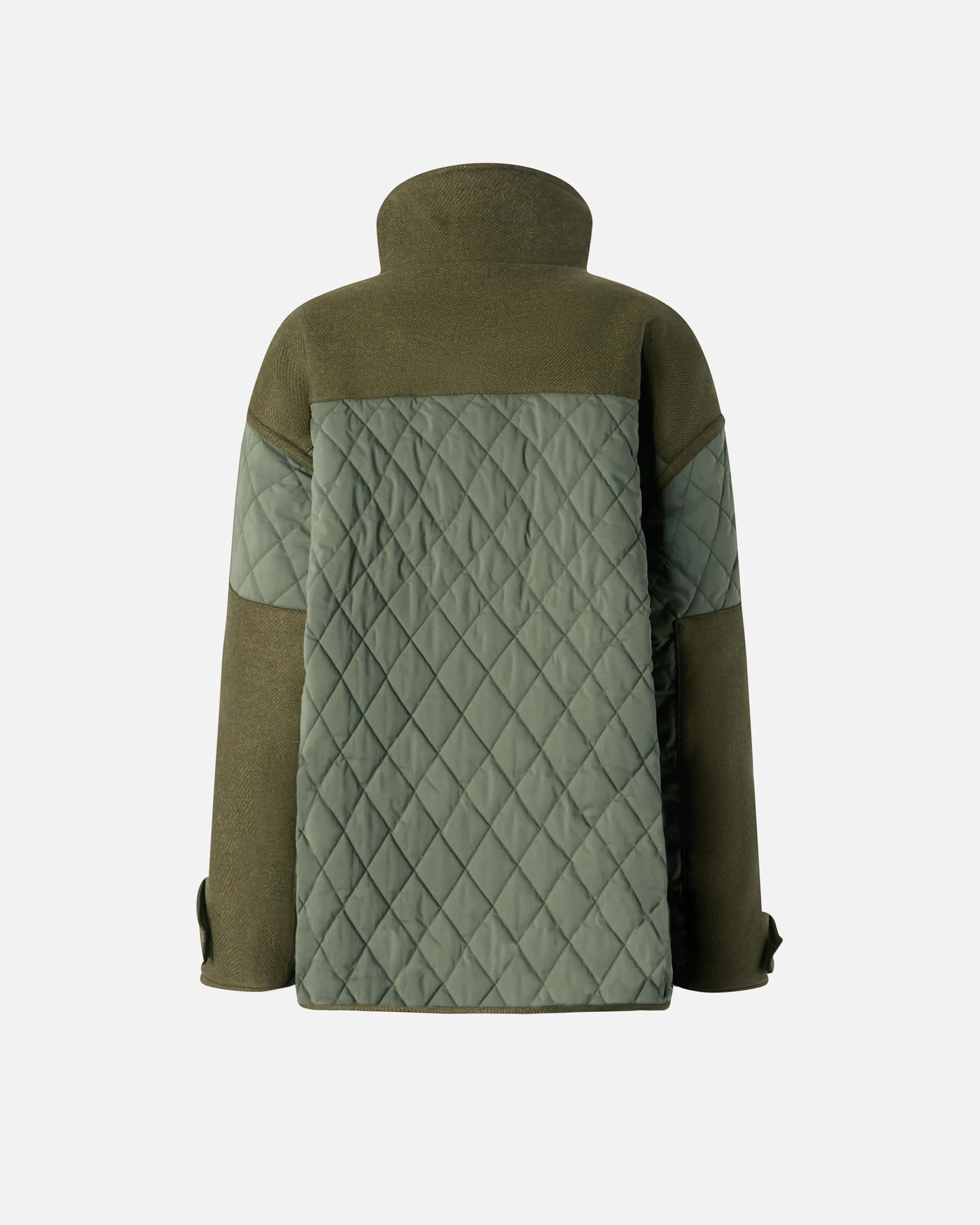 Parka matelassée avec détails en feutre | Vert