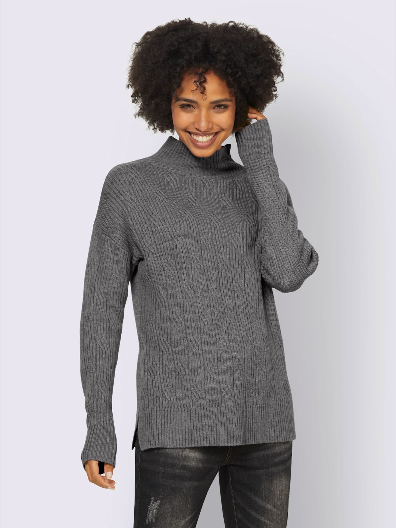 Pull col montant 20% cachemire