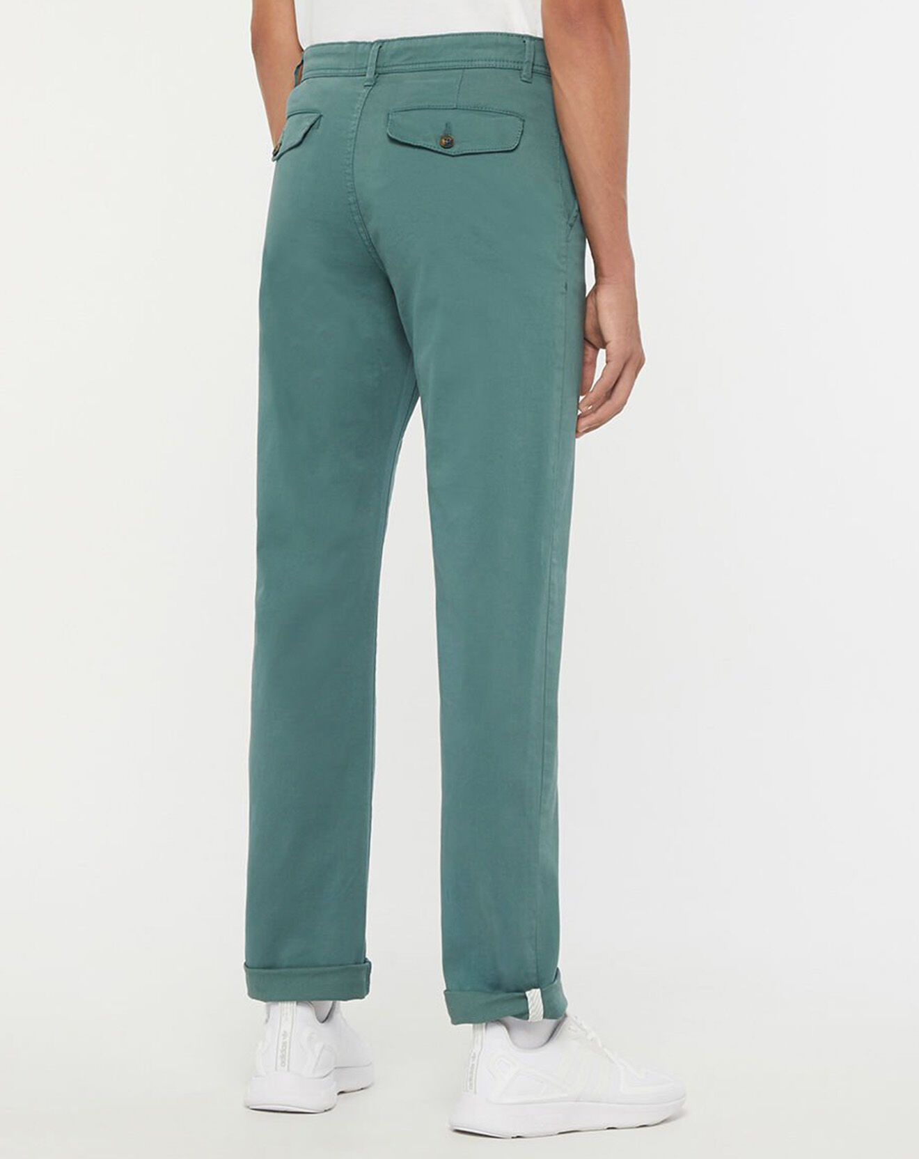 Galeries Lafayette Pantalon Chino en Coton Bio Relax Kutrelax vert