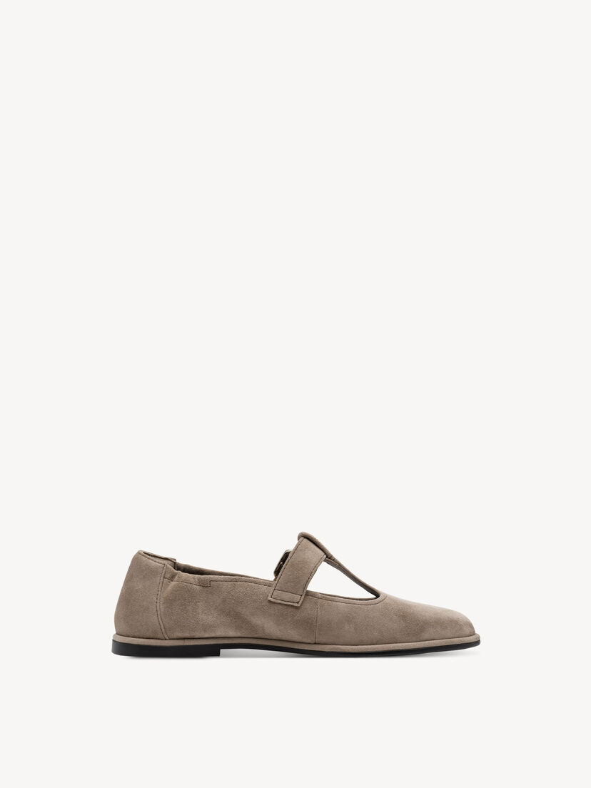 Leren Ballerina - beige