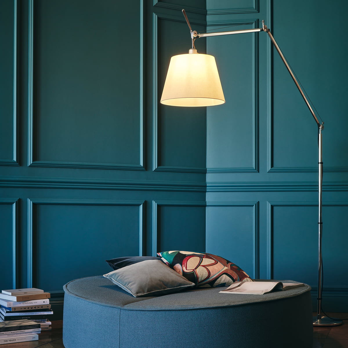 Tolomeo lampenkap Ã36 grijs satijn