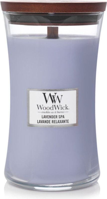 WoodWick Hourglass Large Geurkaars Lavender Spa