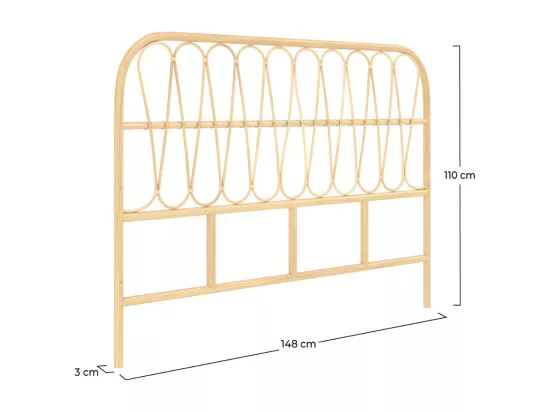 Tête de lit en rotin naturel 140 cm - Elior