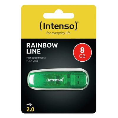 Intenso Rainbow Line - clé USB 8 Go - USB 2.0 - vert