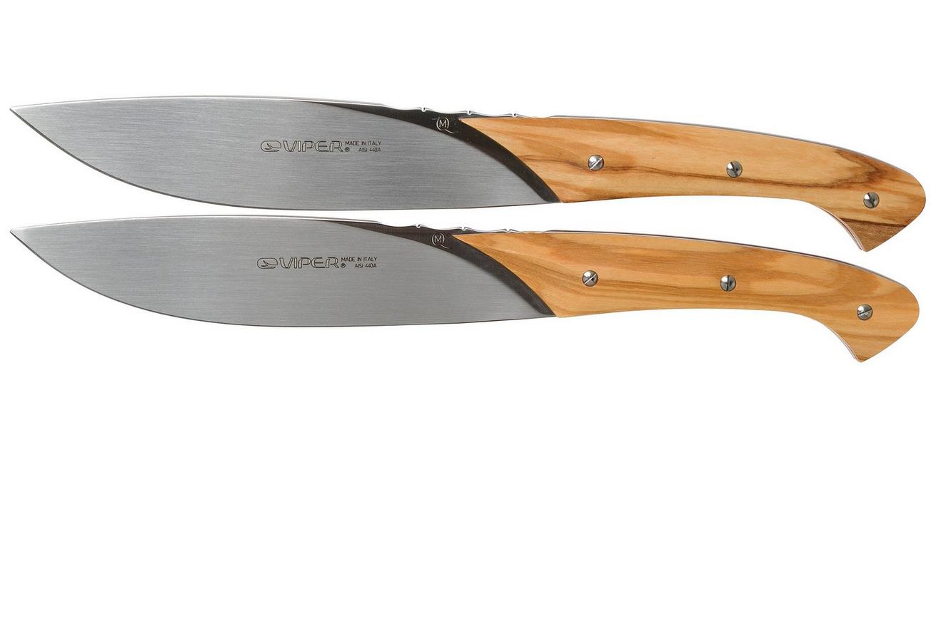 Viper Fiorentina steakmessenset olijfhout 2-delig, VT7500-02UL