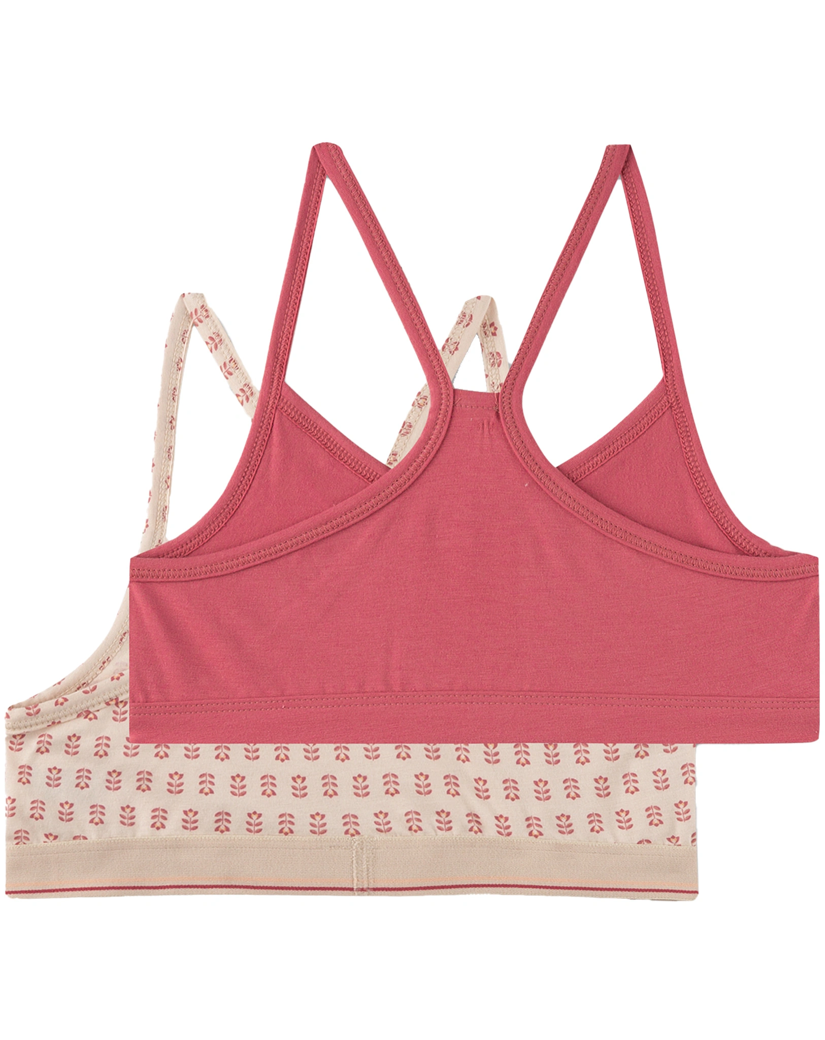 Bustier FLOWER PATTERN 2er Pack in rose