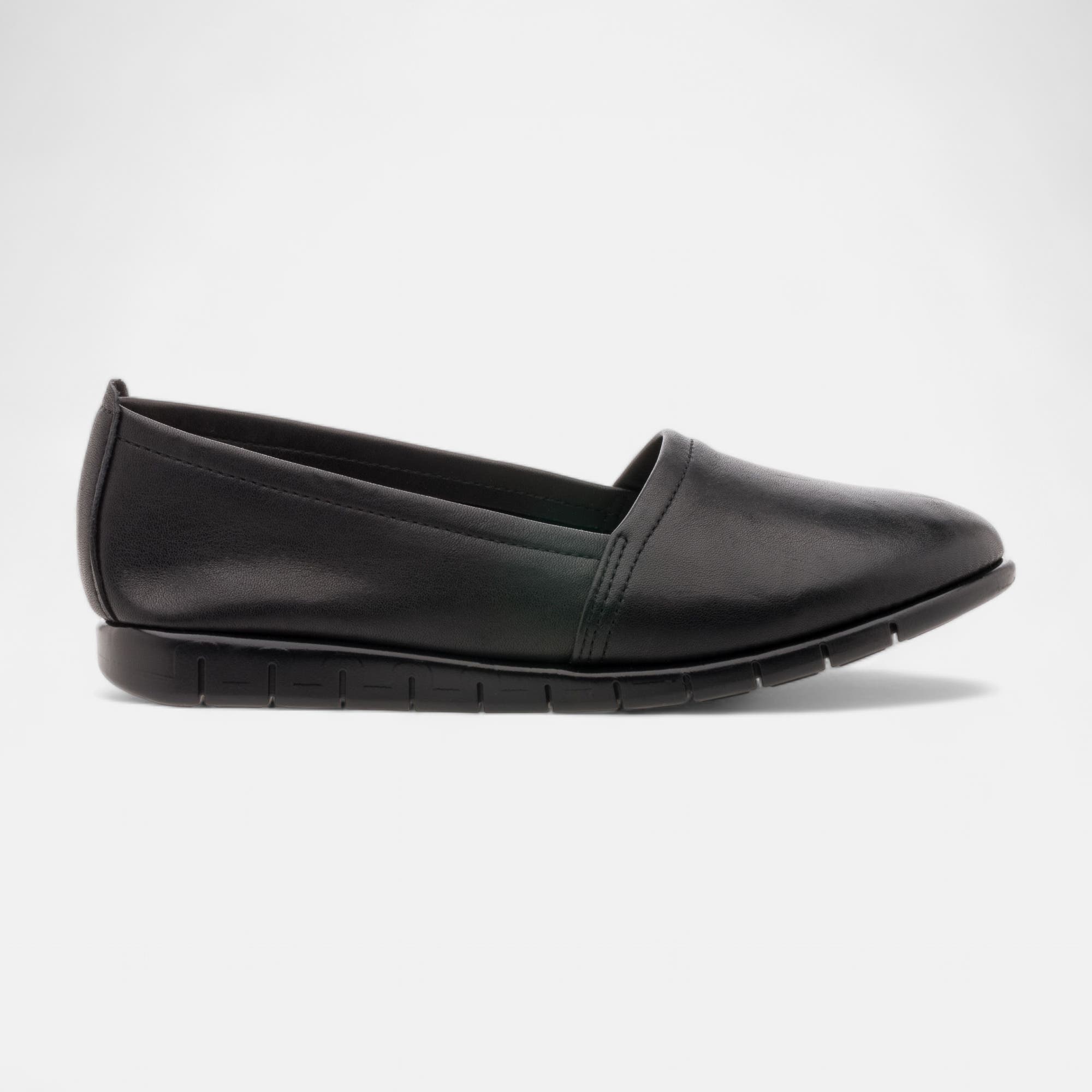 Mocassins Femme en cuir noir
