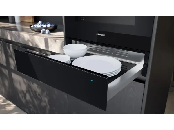 Siemens iQ700 BI710C1B1 - Varmeskuffe - til indbygning - Wi-Fi - niche - bredde: 56 cm - dybde: 55 cm - højde: 14 cm - sort