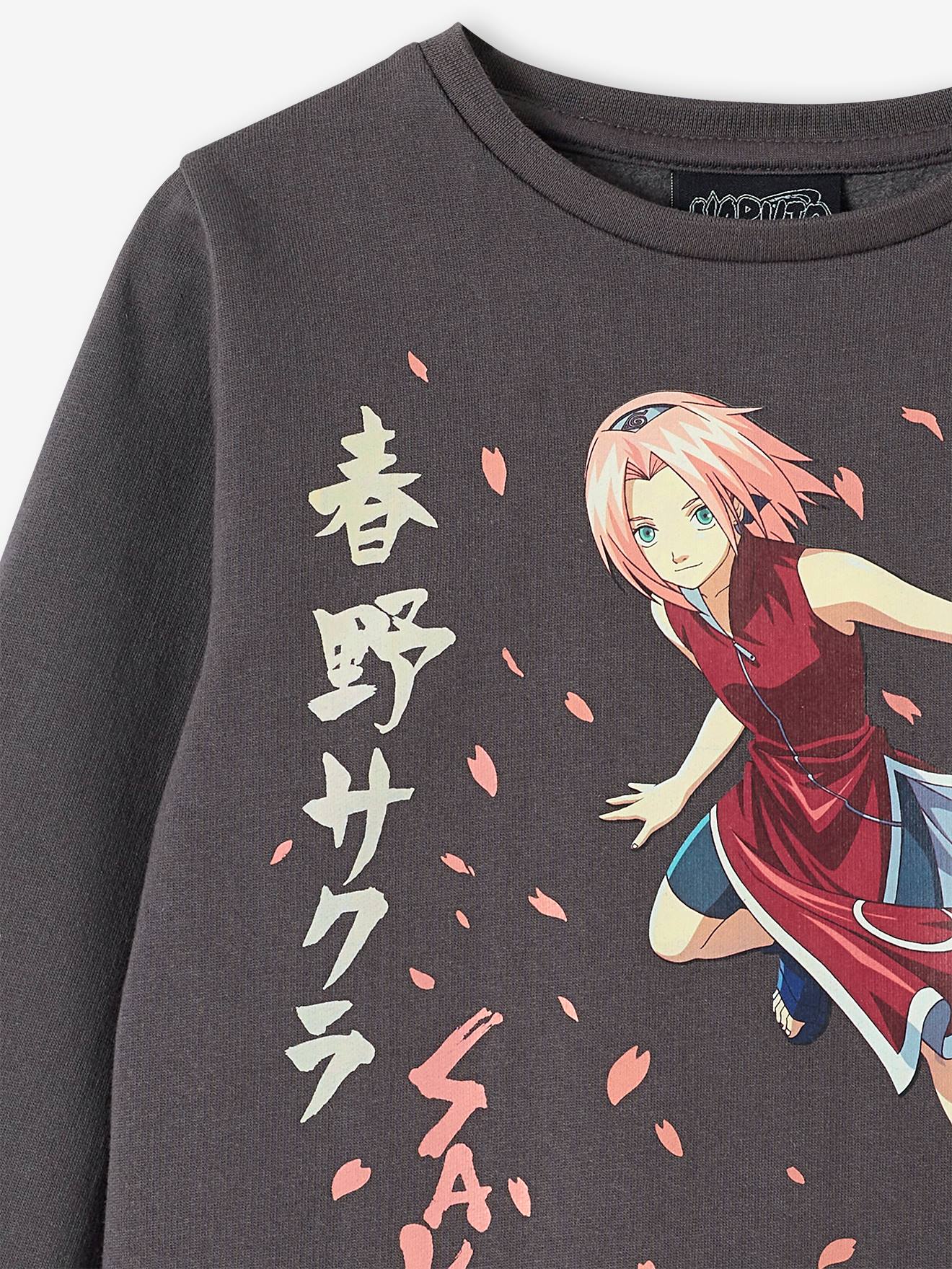 Moletom Naruto® Sakura para meninas, cinza