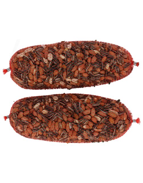 Allbirds&Co Pinda-Zonnebloempitten In Net - Tuinvogelvoer - 500 g 2 stuks