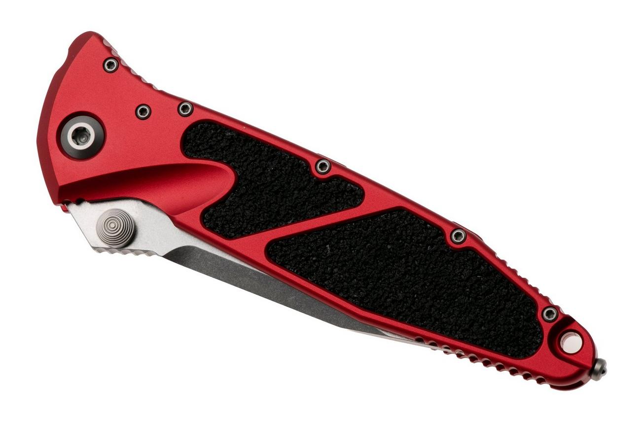 Microtech Socom Elite 160-10RD, Stonewashed M390 Clippoint, Red Aluminum zakmes