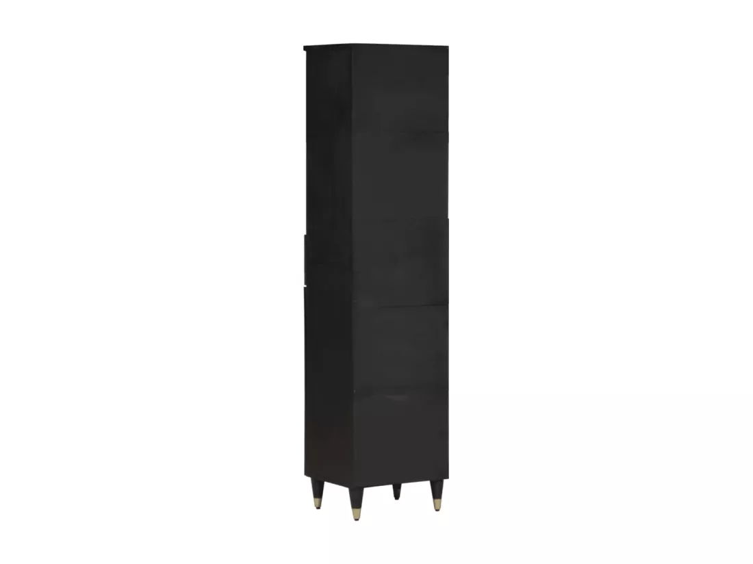 Armoire de salle de bain 38x33x160 cm bois massif de manguier