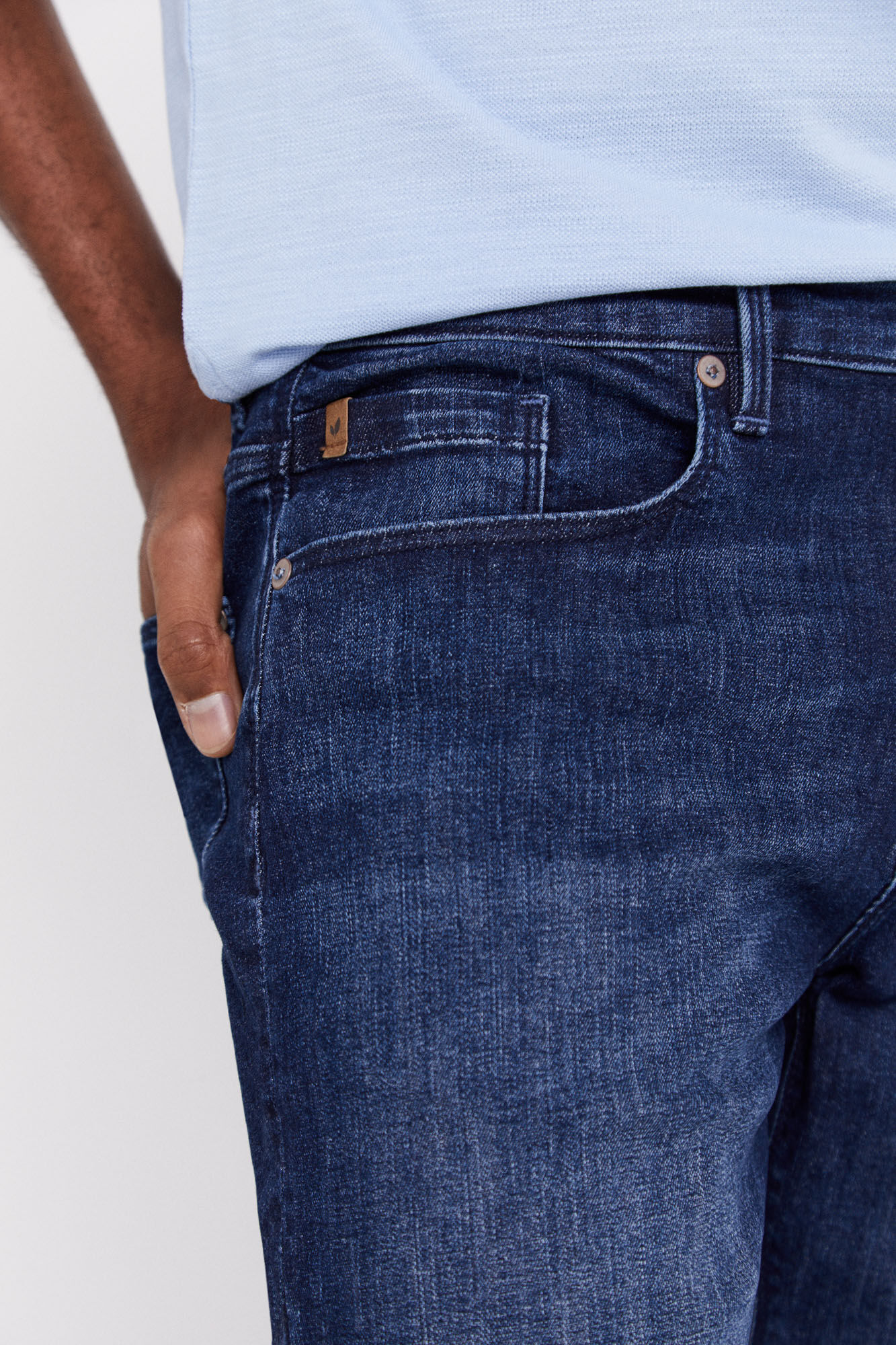 Bermuda jeans escura - Azul