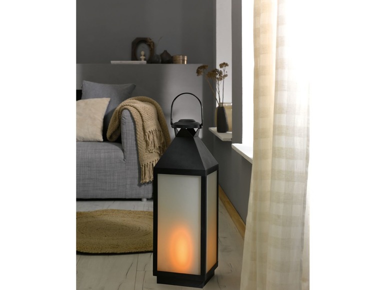 MELINERA® LED-lantaarn, met vlameffect, met 54 LEDs, inclusief batterijen