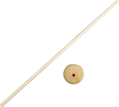 Rundstok Med Fod - H 30 CM - Ø 4 CM - Hulstr. 6 MM - 10 Sæt