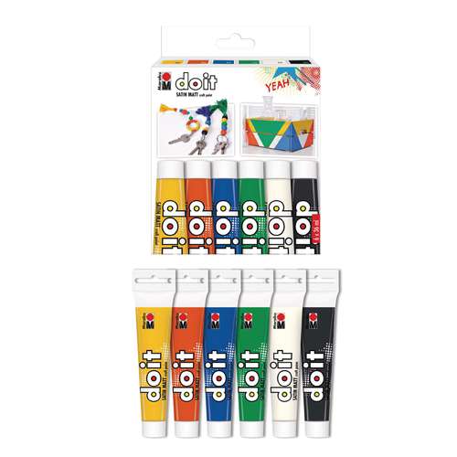 Marabu do it SATIN MATT craft Paint Acrylfarben-Sets, 36-ml-Tuben
