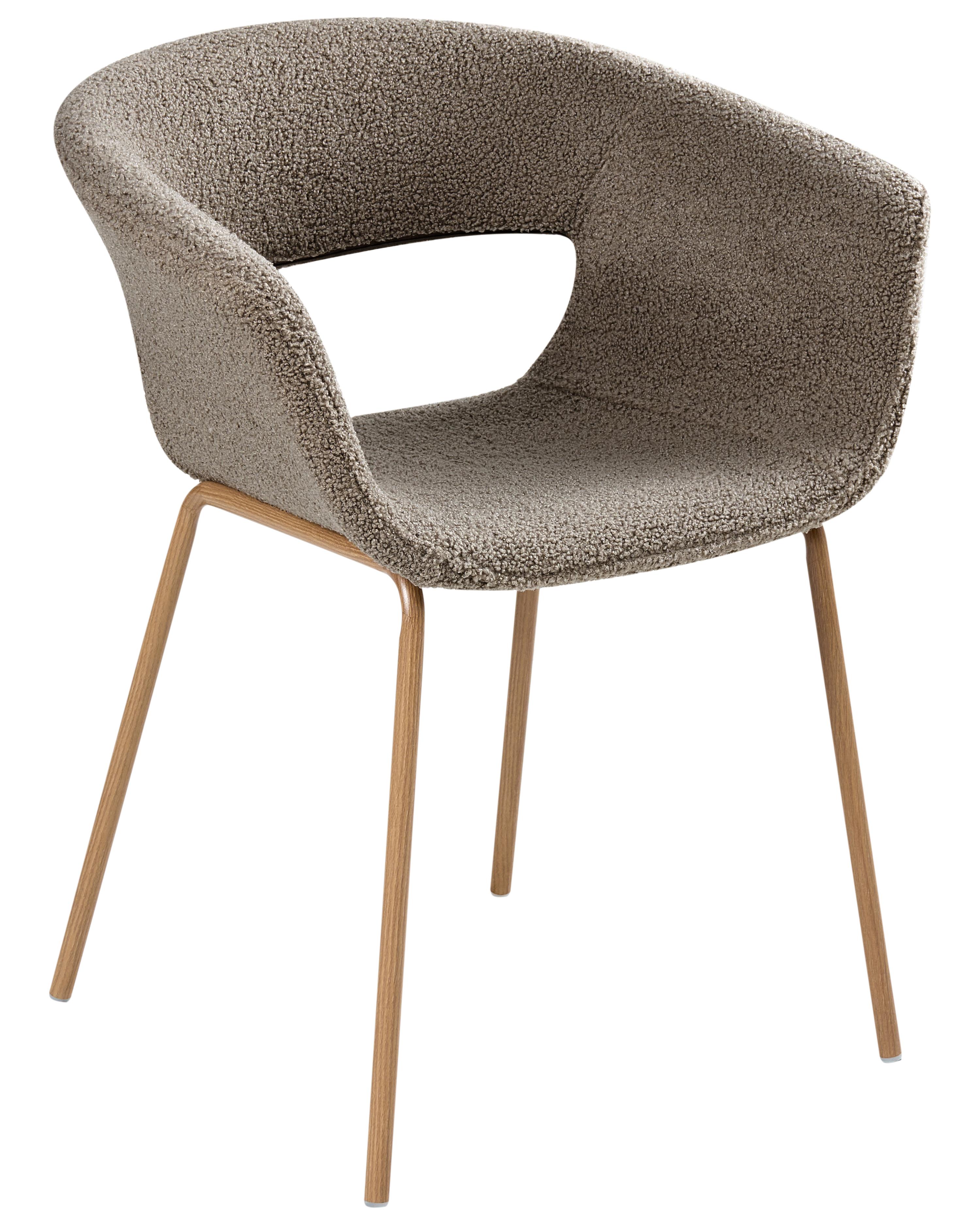 Set van 2 eetkamerstoelen ELMA Bouclé Taupe