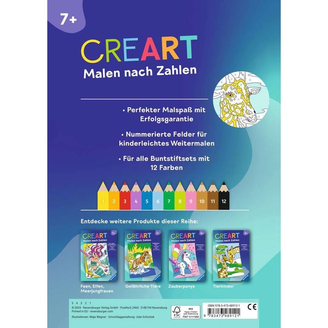 CreArt - Malen nach Zahlen - Wilde Tiere
