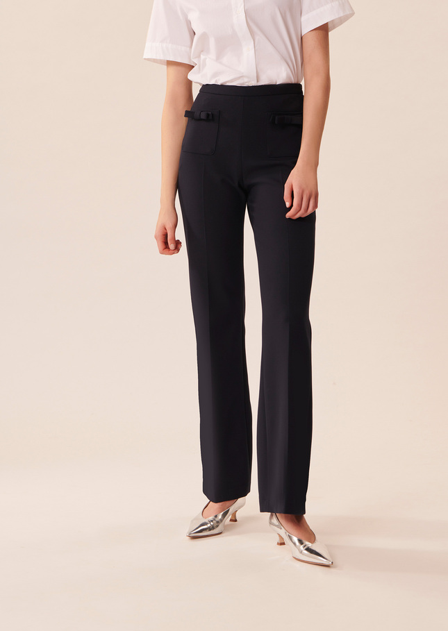 Pantalon Perlitableu nuit en toile double