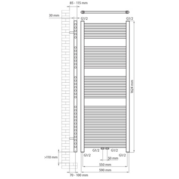 Haceka designradiator Gobi wit 829 Watt 162x59 cm