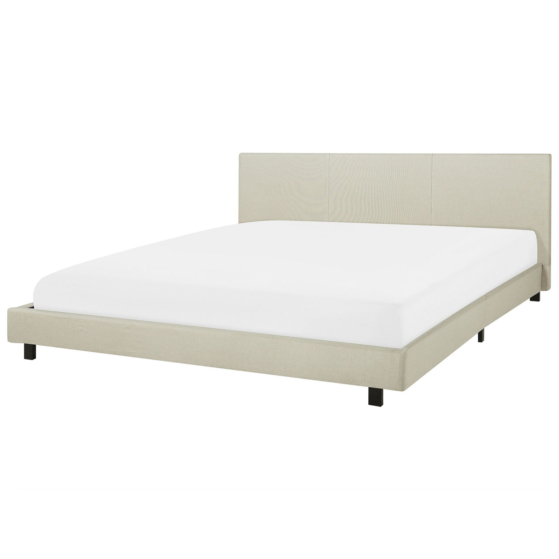 Beliani - ALBI  - Tweepersoonsbed - Beige - 180 x 200 cm - Polyester