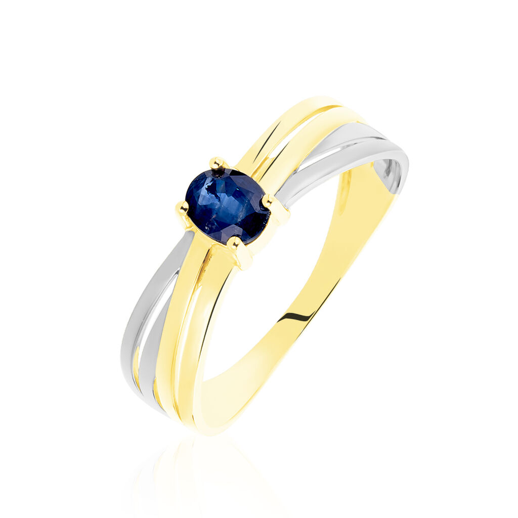 Bague Hannah Or Bicolore Saphir