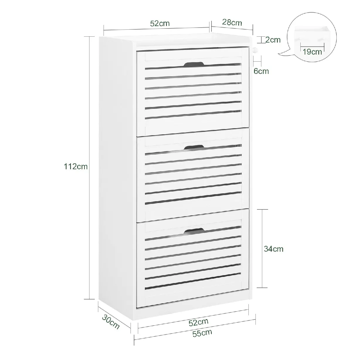 SoBuy FSR108-W Meuble à Chaussures