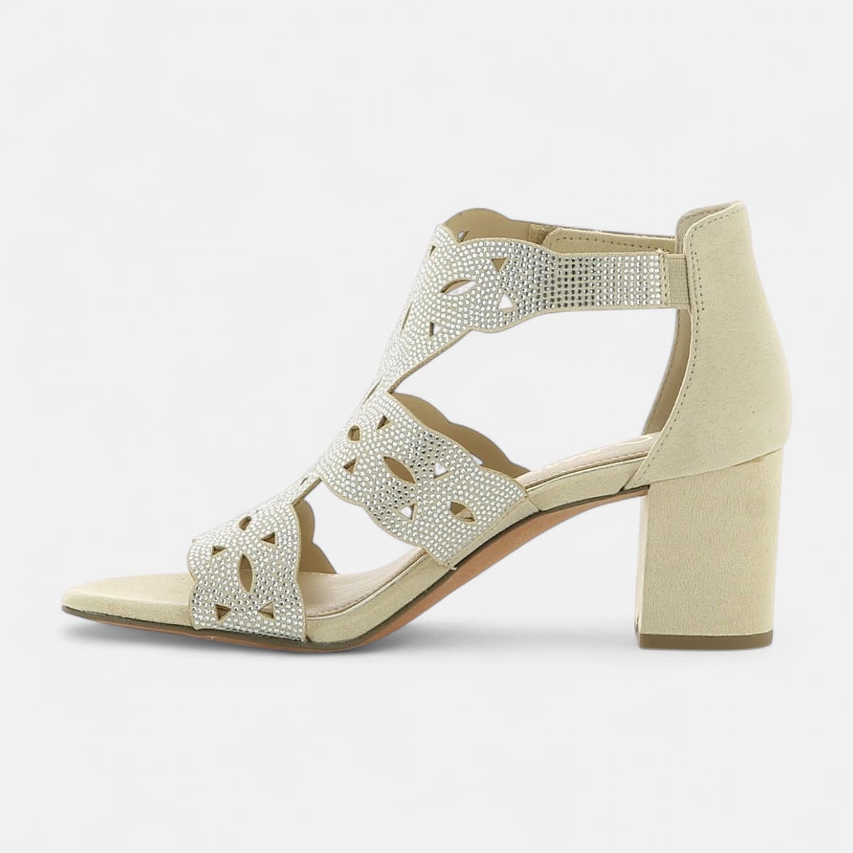 Nu-pieds à talon Femme beige