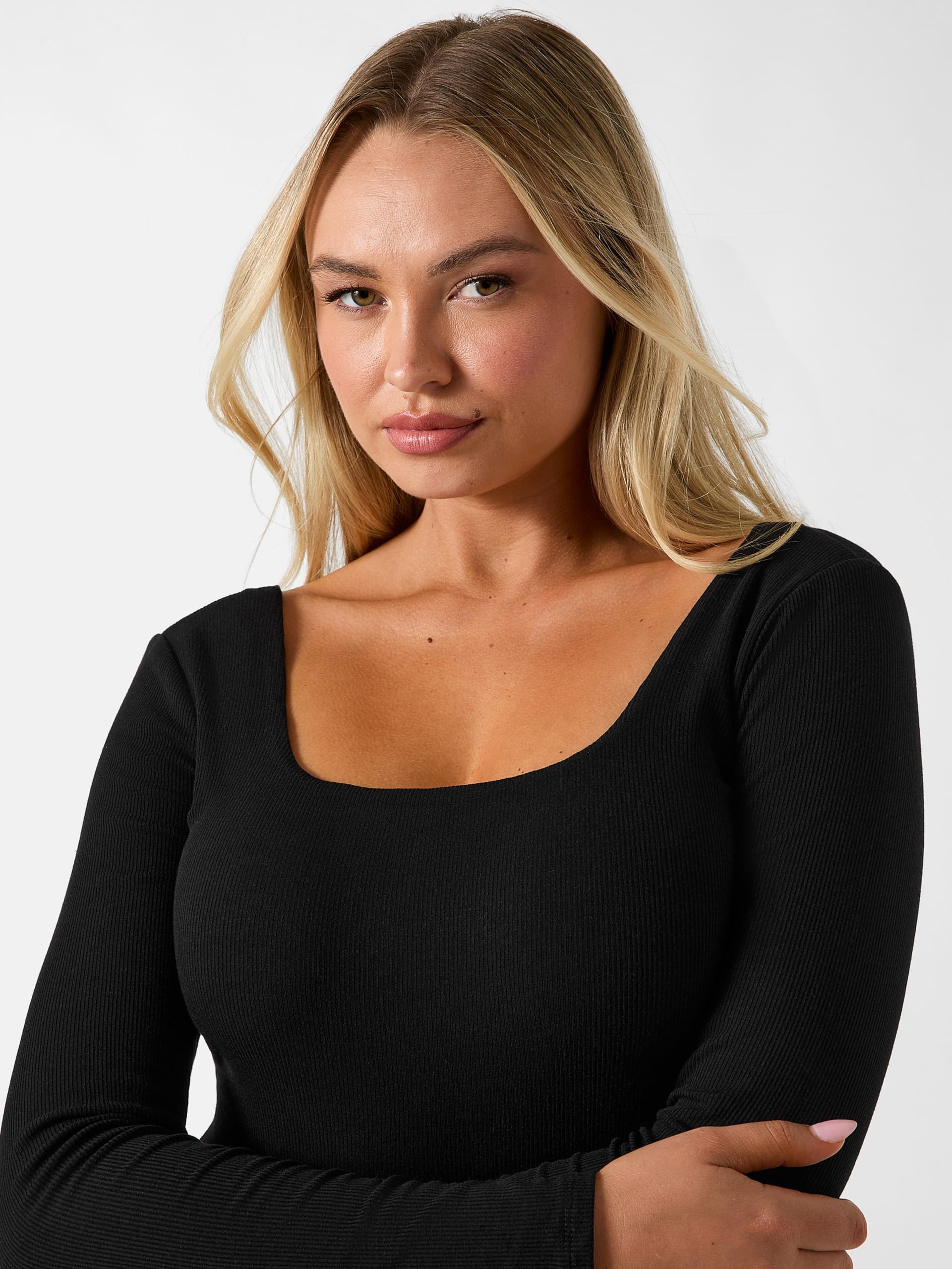 Blusa listrada de corte justo