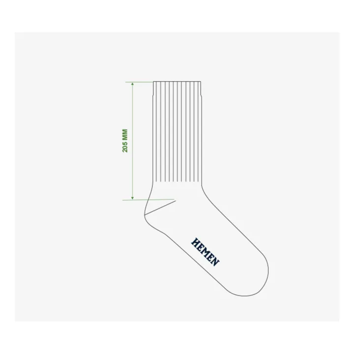 Hemen Biarritz Lot de 2 Chaussettes Coton Bio | Blanc