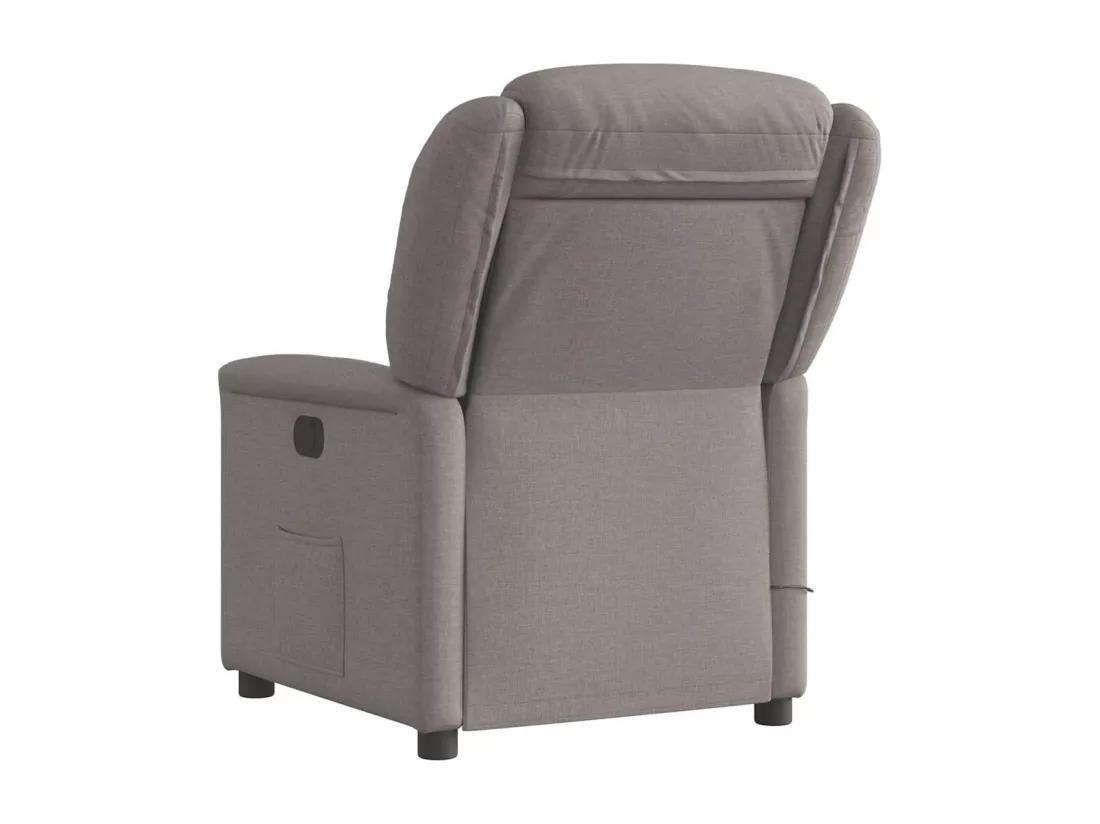Fauteuil de massage inclinable Taupe Tissu