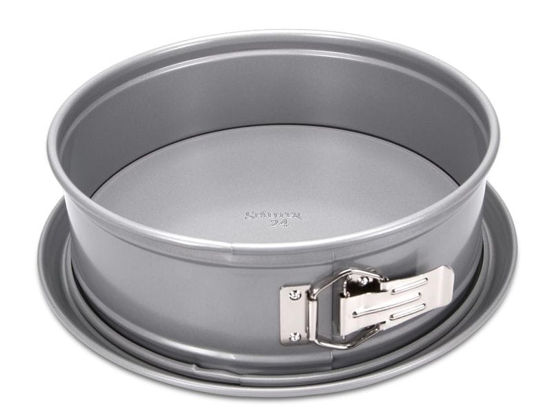 Städter Springform mit Flachboden Silber, 20 cm Backform für Kuchen