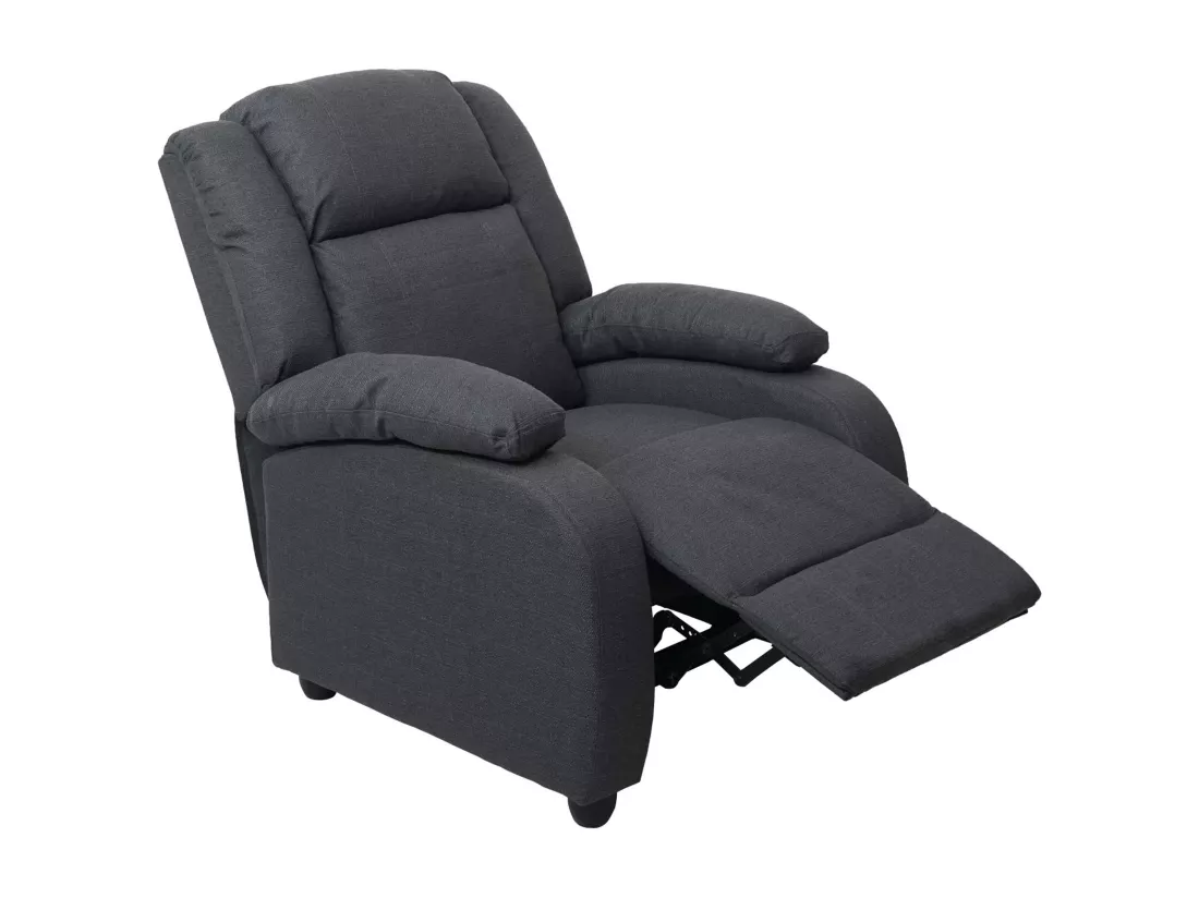 Fauteuil TV relaxation transat tissu grise 84 x 93 x 102 cm 04_0002012