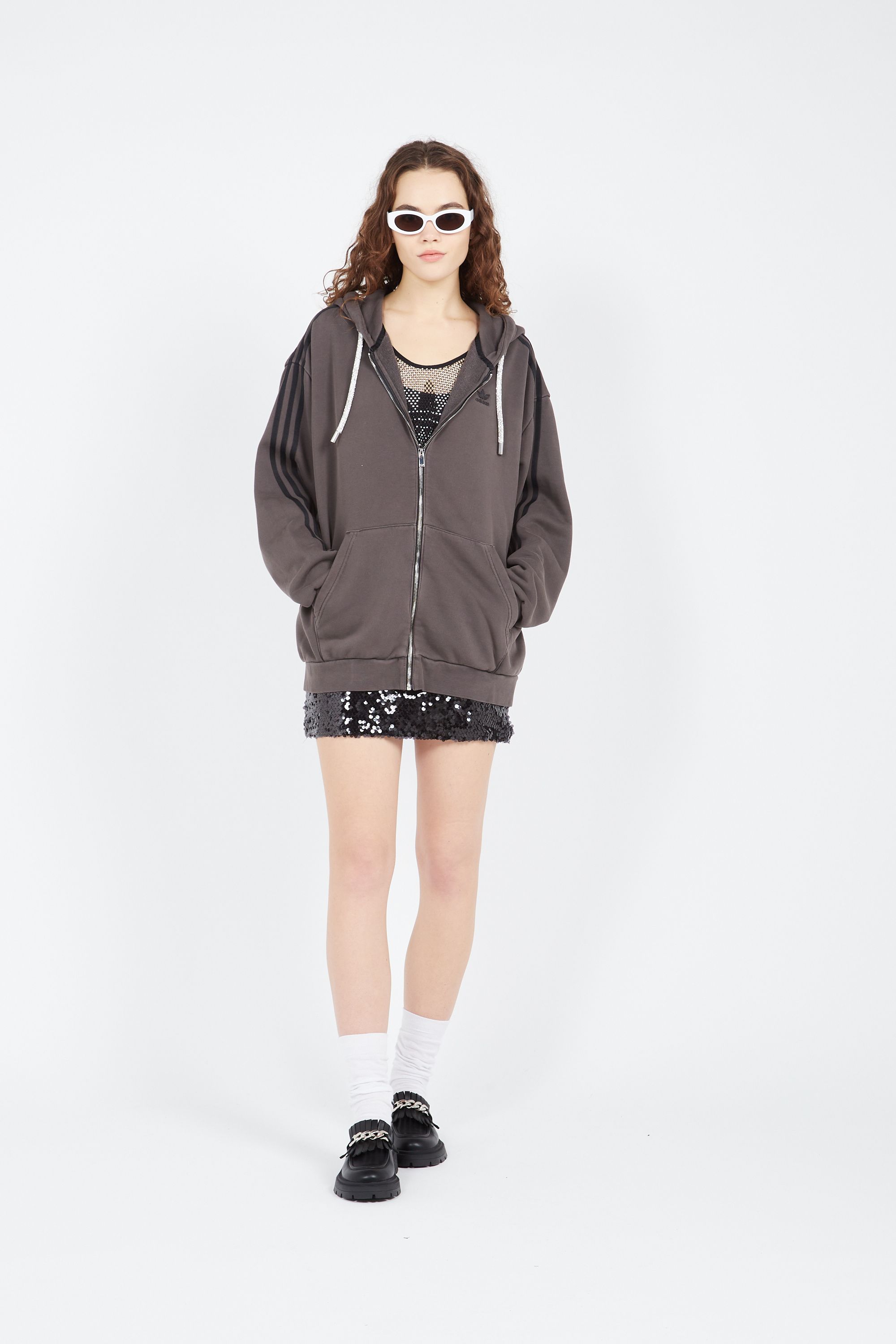 ADIDAS Hoodie  OVZD FULL ZIP H Noir