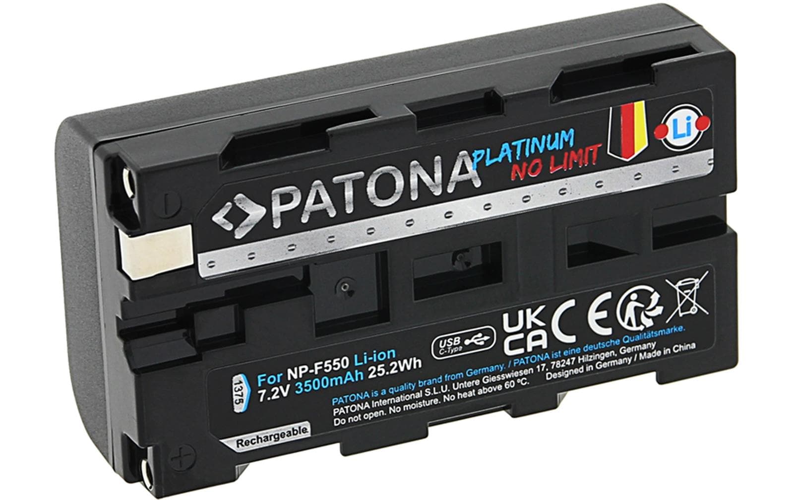 Platinum Akku für Sony NP-F550, F330, F530, F750, F930Platinum Batteriesatz für Sony