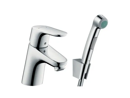 Bidétarmatur Focus m/bruser, krom