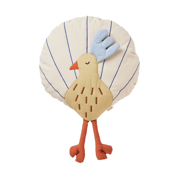 Ferm Living Kussen Pauw - Silver Fern/Undyed