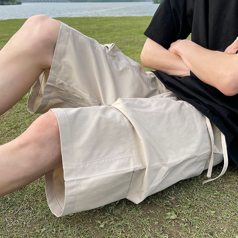 emeisa - Cargoshorts met trekkoord in de taille en wijde pijpen