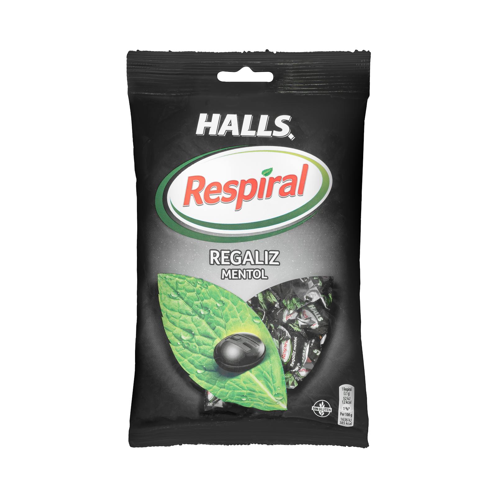 Bonbons à la réglisse et au menthol Respiral Halls