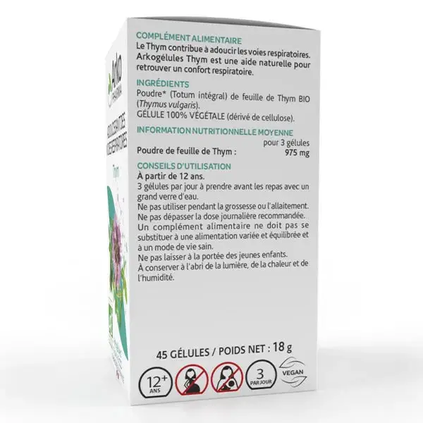 Arkopharma Arkogélules Tomilho Orgânico 45 cápsulas