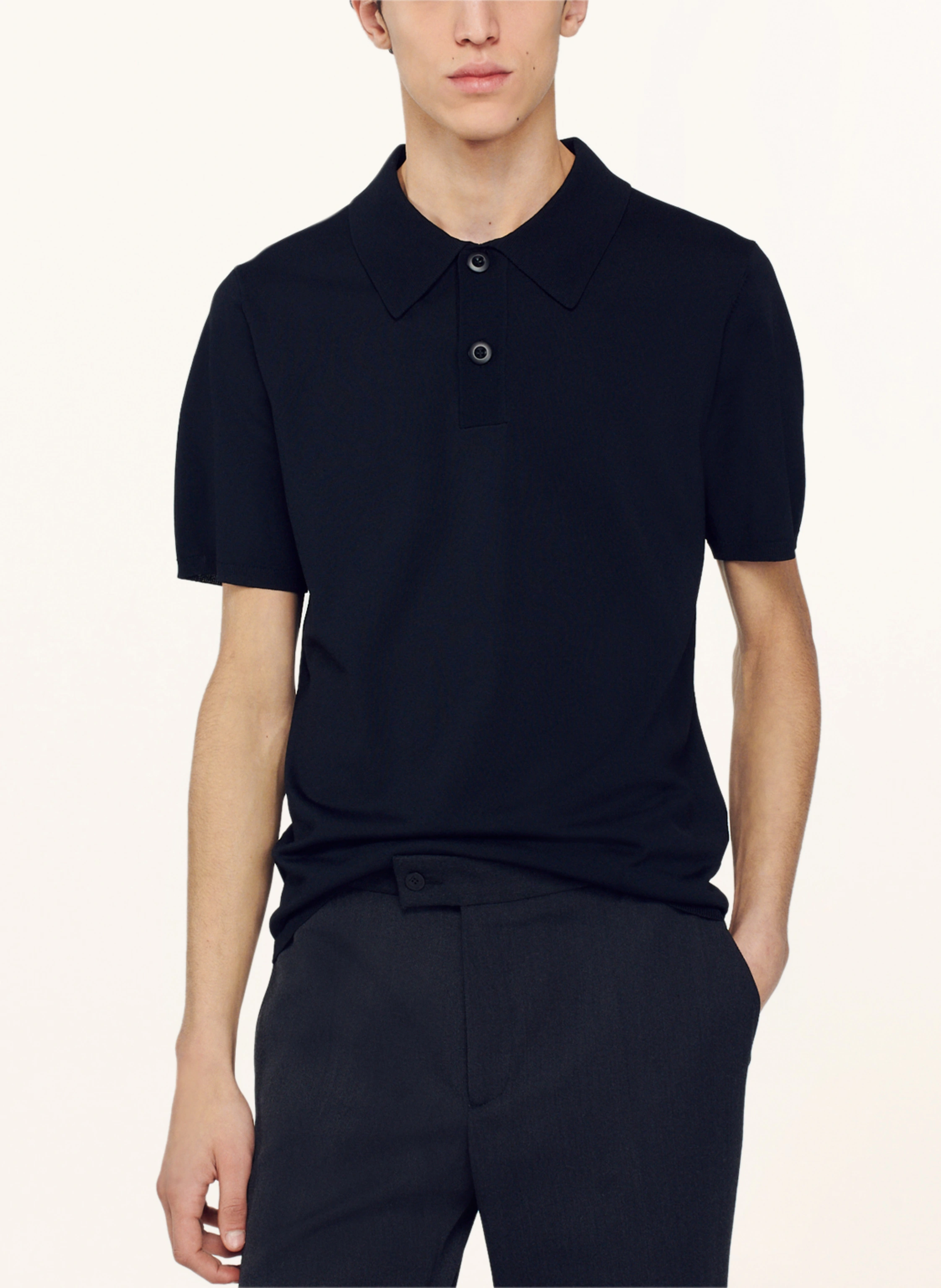SANDRO Strick-Poloshirt