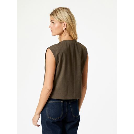 Neo Noir Birtha Vest, Brown Melange, 36