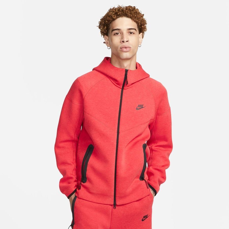 Nike Sweat à Capuche NSW Tech Fleece 24 FZ - Rouge/Noir