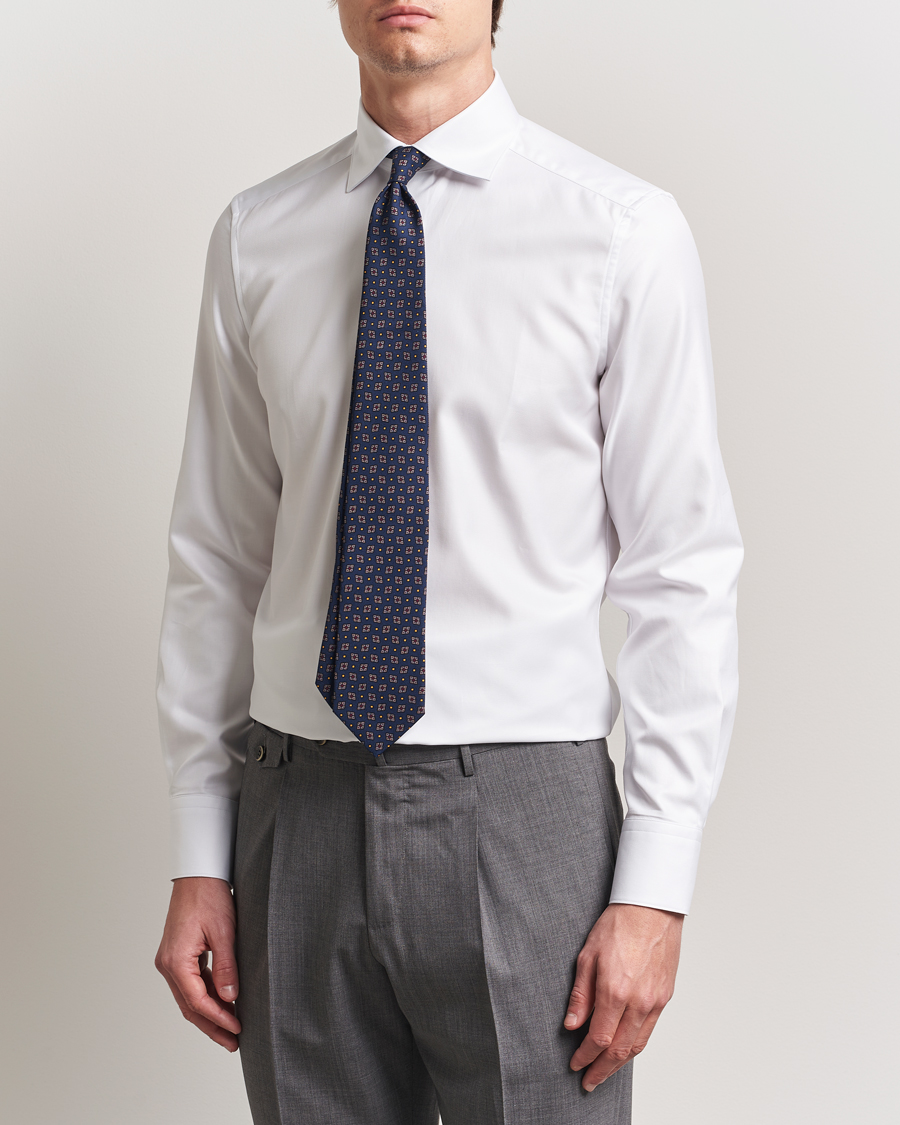 Stenströms 1899 Slim Cotton Twill Shirt White