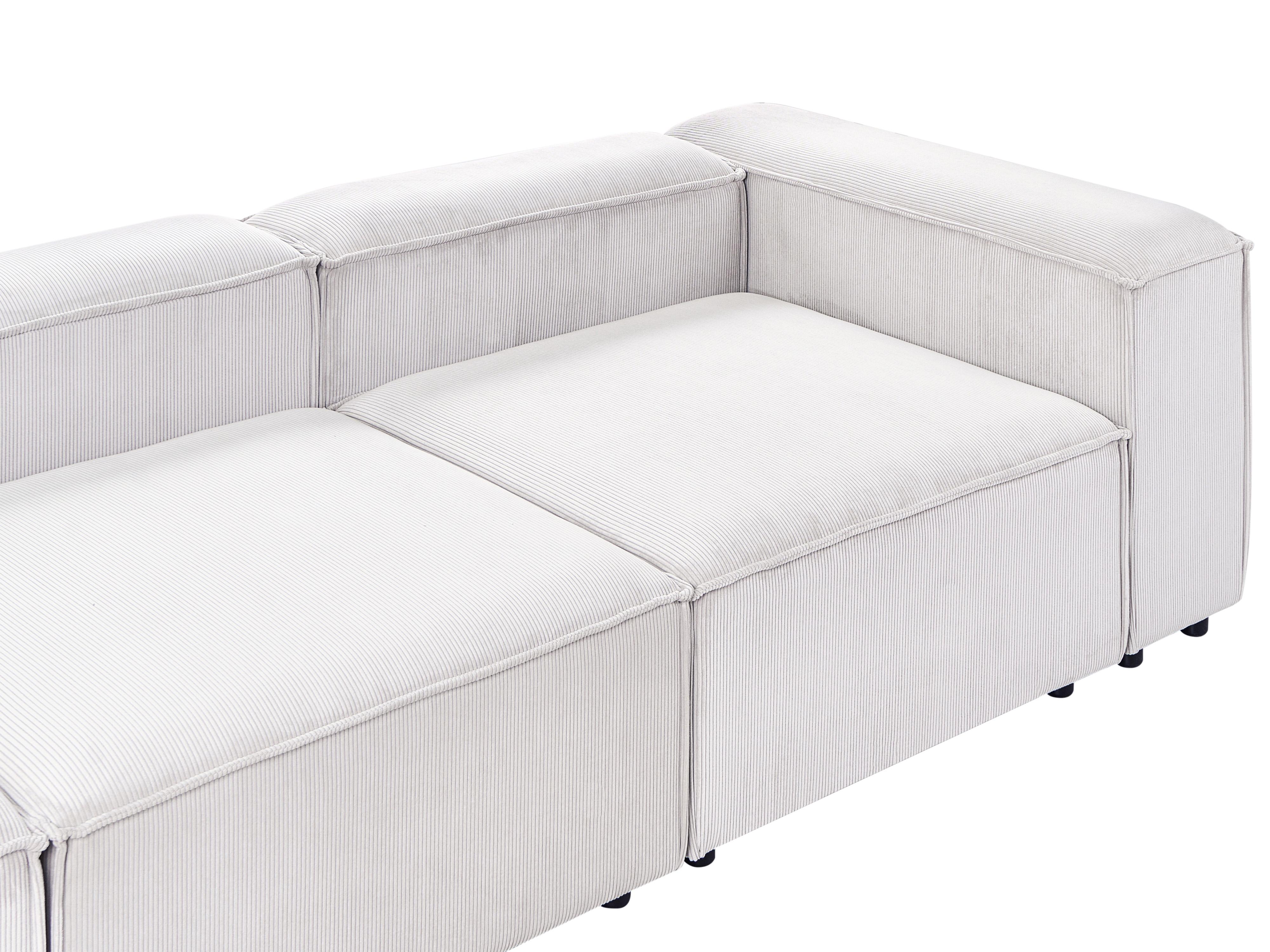 Modulaire hoekbank 4-zits ARDAL Corduroy Gebroken wit linkszijdig
