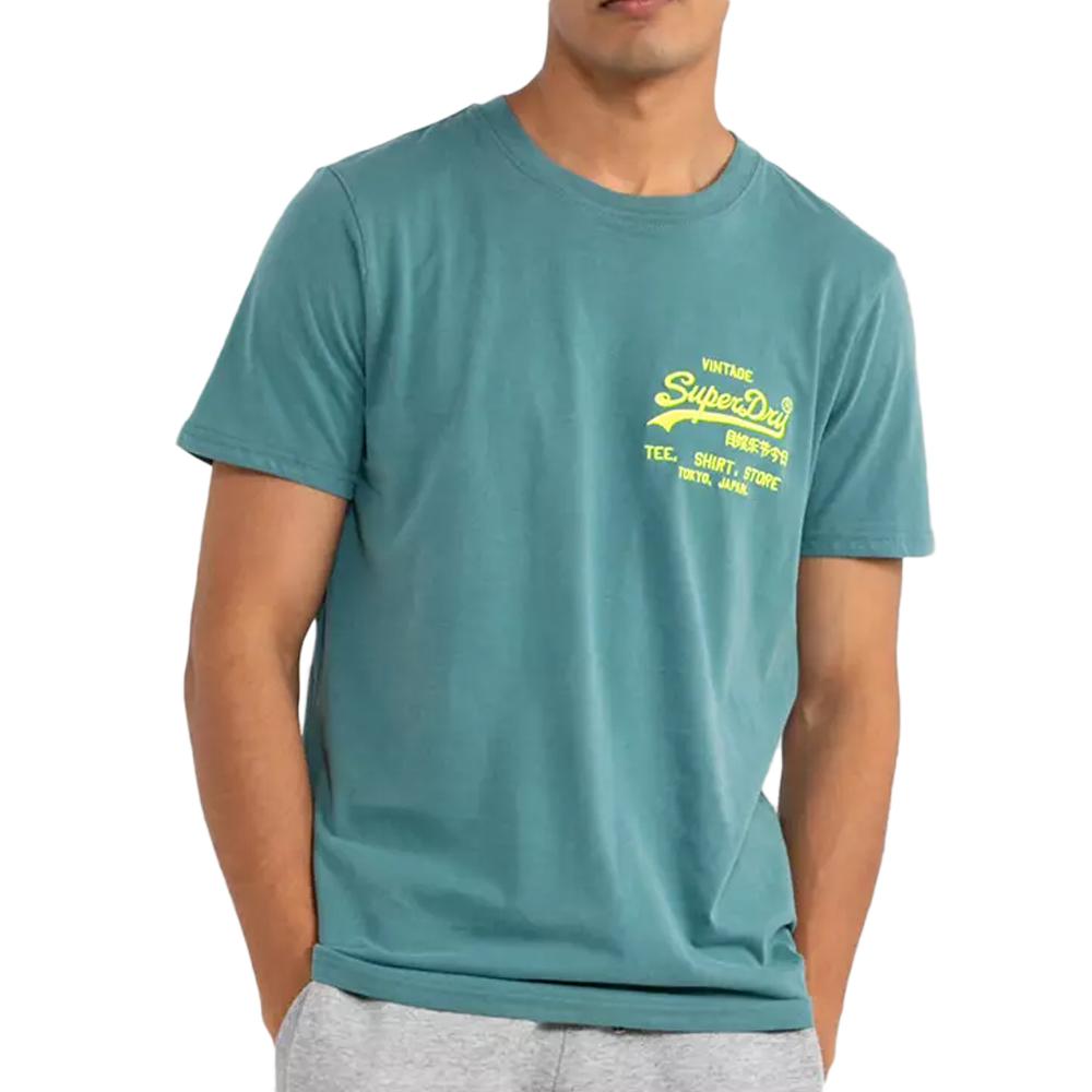 Superdry T-shirt Bleu Homme Superdry Neon