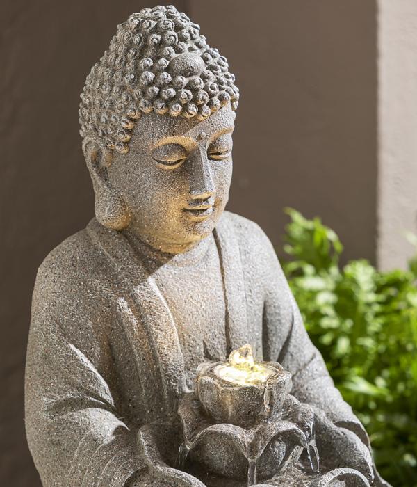 Dehner Polyresin-Gartenbrunnen Yoga,