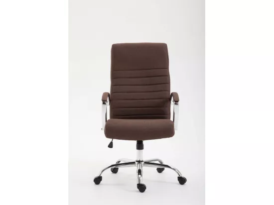 Chaise de bureau - Tissu & Noir - Marron - Valais