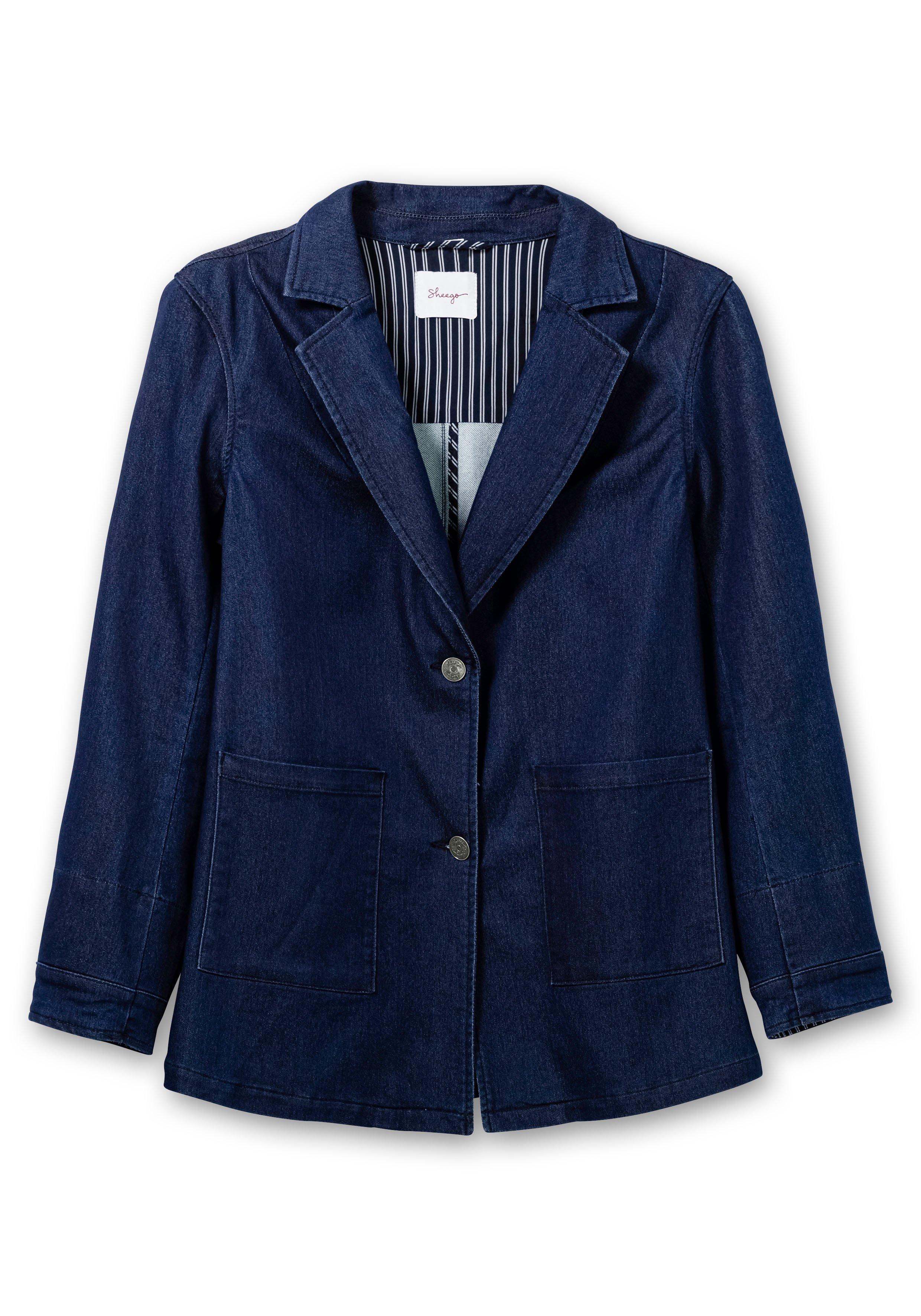 Sweat-Blazer in Denimoptik